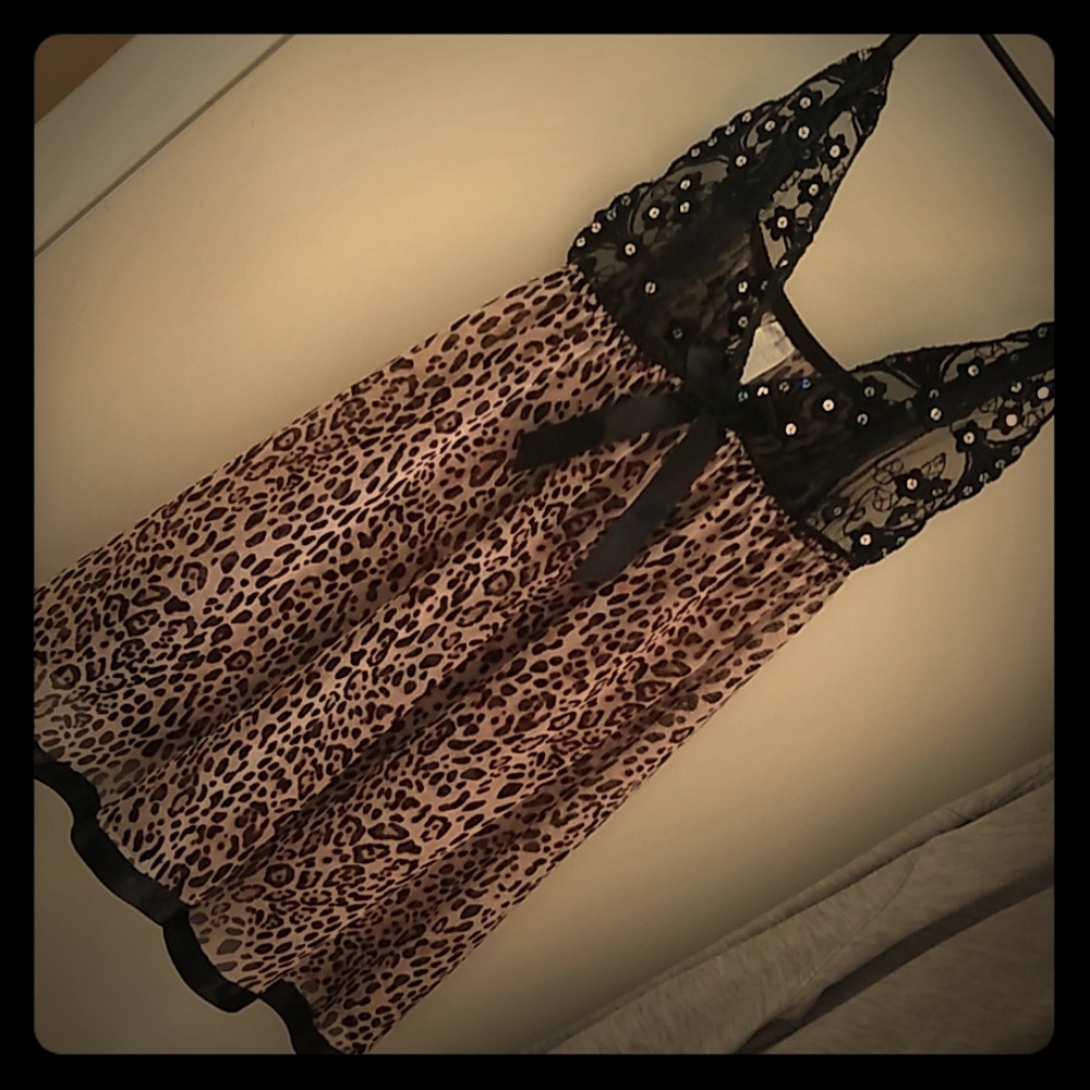 Leopard Babydoll Lingerie